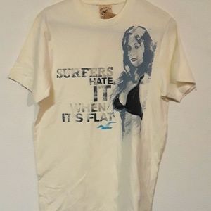 c NEW VINTAGE HOLLISTER FLAT SURF CALIFORNIA SURFER GIRL L  SHIRT